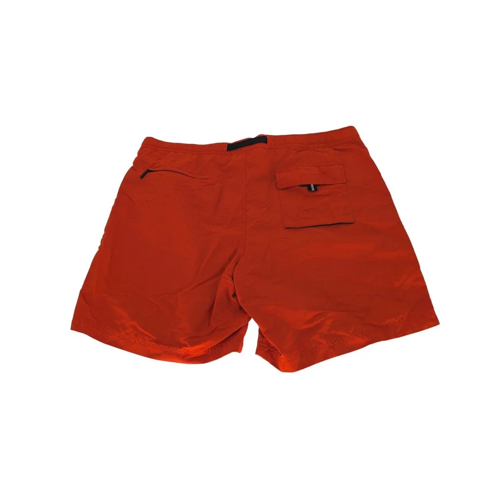 Eddie Bauer Sport Swim Trunks Mens L Orange UPF 50 Fast Dry‎ Cargo Board Shorts